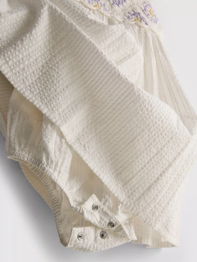 0–18 Monate | gehäkeltes Smock-Kleid für Neugeborene 0–18 Monate | gehäkeltes Smock-Kleid für Neugeborene