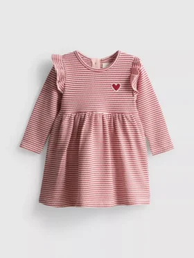 0–18 Monate | Rüschen-Smock-Kleid für Neugeborene