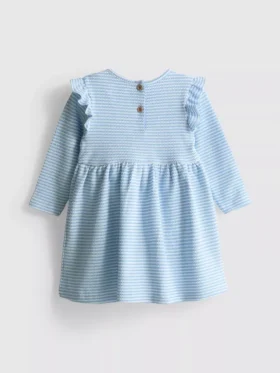 0–18 Monate | Rüschen-Smock-Kleid für Neugeborene
