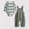 0–18 Monate | Set aus Langarm-Body und Latzhose mit Waffelstruktur für Neugeborene 0–18 Monate | Set aus Langarm-Body und Latzhose mit Waffelstruktur für Neugeborene