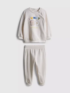 0–18 Monate | Set aus Sweatshirt und Jogginghose mit Bündchen für Neugeborene