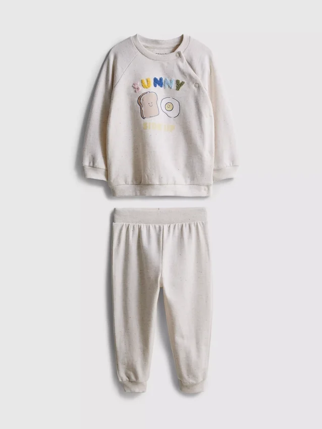 0–18 Monate | Set aus Sweatshirt und Jogginghose mit Bündchen für Neugeborene 0–18 Monate | Set aus Sweatshirt und Jogginghose mit Bündchen für Neugeborene