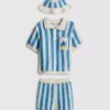0–18 Monate | Set für Neugeborene mit gestreiftem Polohemd, Shorts und Mütze 0–18 Monate | Set für Neugeborene mit gestreiftem Polohemd, Shorts und Mütze