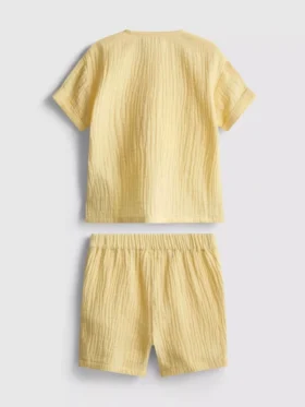 0–24 Monate | Set aus Hemd und Shorts aus Mull