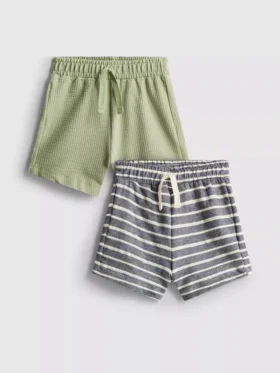 0–36 Monate | 2er-Pack strukturierte Shorts