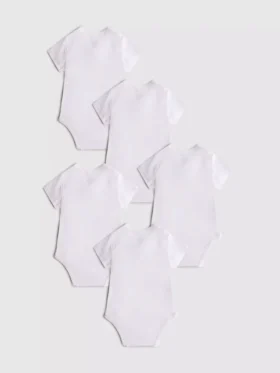 0–36 Monate | 5er-Pack gerippte Bodys mit Wickelverschluss