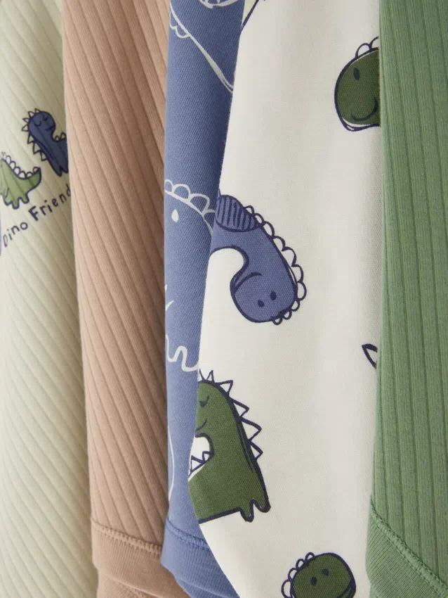 0–36 Monate | 5er-Pack Kurzarm-Bodys mit Dinosaurier-Motiv 0–36 Monate | 5er-Pack Kurzarm-Bodys mit Dinosaurier-Motiv