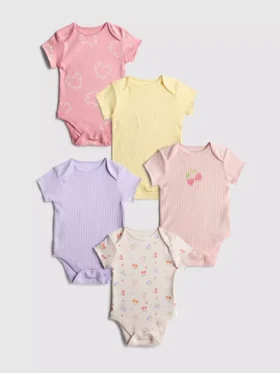 0–36 Monate | 5er-Pack kurzärmelige Bodys