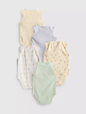 0–36 Monate | 5er-Pack ärmellose Bodys