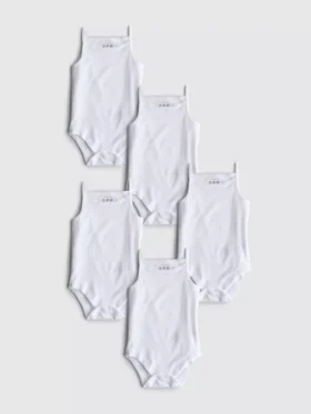 0–36 Monate | 5er-Pack ärmellose Strampler mit Trägern