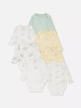 0–36 Monate | 7er-Pack Disney-Dumbo-Langarm-Bodys