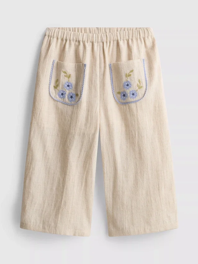 0–36 Monate | Gerade geschnittene Hose mit Blumenapplikation 0–36 Monate | Gerade geschnittene Hose mit Blumenapplikation