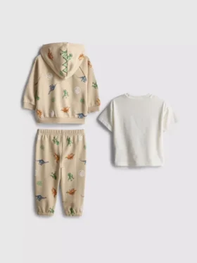 0–36 Monate | „Jurassic World“-Set aus Hemd, Hoodie und Jogginghose