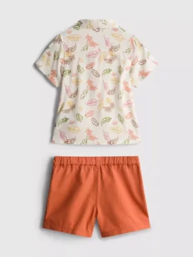 0–36 Monate | Set aus bedrucktem Hemd und Chino-Shorts