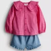 0–36 Monate | Set aus Bluse mit Kragen und Shorts mit Rüschen 0–36 Monate | Set aus Bluse mit Kragen und Shorts mit Rüschen