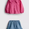 0–36 Monate | Set aus Bluse mit Kragen und Shorts mit Rüschen 0–36 Monate | Set aus Bluse mit Kragen und Shorts mit Rüschen