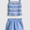 0–36 Monate | Set aus gerafftem Oberteil und Shorts 0–36 Monate | Set aus gerafftem Oberteil und Shorts
