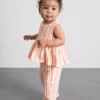 0–36 Monate | Set aus gestreiftem Peplum-Oberteil und Hose 0–36 Monate | Set aus gestreiftem Peplum-Oberteil und Hose