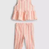 0–36 Monate | Set aus gestreiftem Peplum-Oberteil und Hose 0–36 Monate | Set aus gestreiftem Peplum-Oberteil und Hose