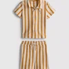 0–36 Monate | Set aus gestreiftem, strukturiertem Hemd und Shorts 0–36 Monate | Set aus gestreiftem, strukturiertem Hemd und Shorts