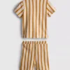 0–36 Monate | Set aus gestreiftem, strukturiertem Hemd und Shorts 0–36 Monate | Set aus gestreiftem, strukturiertem Hemd und Shorts
