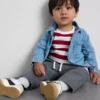 0–36 Monate | Set aus Langarm-T-Shirt, Hose und Jeanshemd 0–36 Monate | Set aus Langarm-T-Shirt, Hose und Jeanshemd