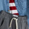 0–36 Monate | Set aus Langarm-T-Shirt, Hose und Jeanshemd 0–36 Monate | Set aus Langarm-T-Shirt, Hose und Jeanshemd