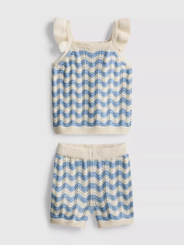 0–36 Monate | Set aus Strickoberteil und Shorts 0–36 Monate | Set aus Strickoberteil und Shorts