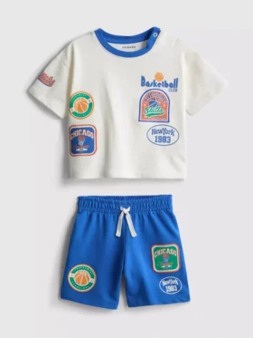 0–36 Monate | Set aus T-Shirt mit Basketball-Motiv und Shorts
