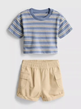 0–36 Monate | Set aus T-Shirt und Cargoshorts