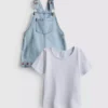 0–36 Monate | Set aus T-Shirt und Latzhose mit Obststickerei 0–36 Monate | Set aus T-Shirt und Latzhose mit Obststickerei
