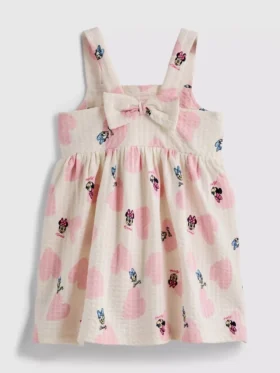 0–36 Monate | Strukturiertes Smock-Kleid mit Minnie Mouse und Daisy Duck von Disney