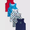 1,5–10 Jahre | 5er-Pack Tank-Tops mit Dinosaurier-Motiven