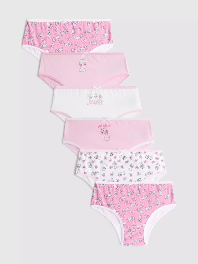 1,5–10 Jahre | 6er-Pack „Die Aristocats“ von Disney – Marie-Slips 1,5–10 Jahre | 6er-Pack „Die Aristocats“ von Disney – Marie-Slips