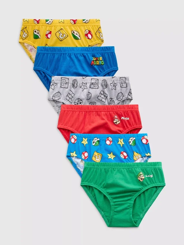 1,5–10 Jahre | 6er-Pack „Super Mario“-Slips 1,5–10 Jahre | 6er-Pack „Super Mario“-Slips