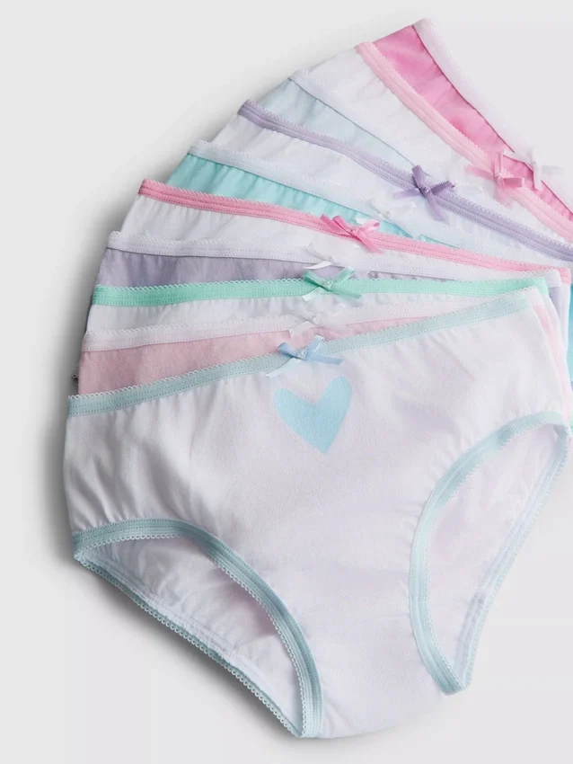 1,5–15 Jahre | 10er-Pack Unterhosen mit Herzmotiv 1,5–15 Jahre | 10er-Pack Unterhosen mit Herzmotiv