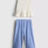 1,5–8 Jahre | Besticktes Set aus Oberteil mit Schößchen und Hose 1,5–8 Jahre | Besticktes Set aus Oberteil mit Schößchen und Hose