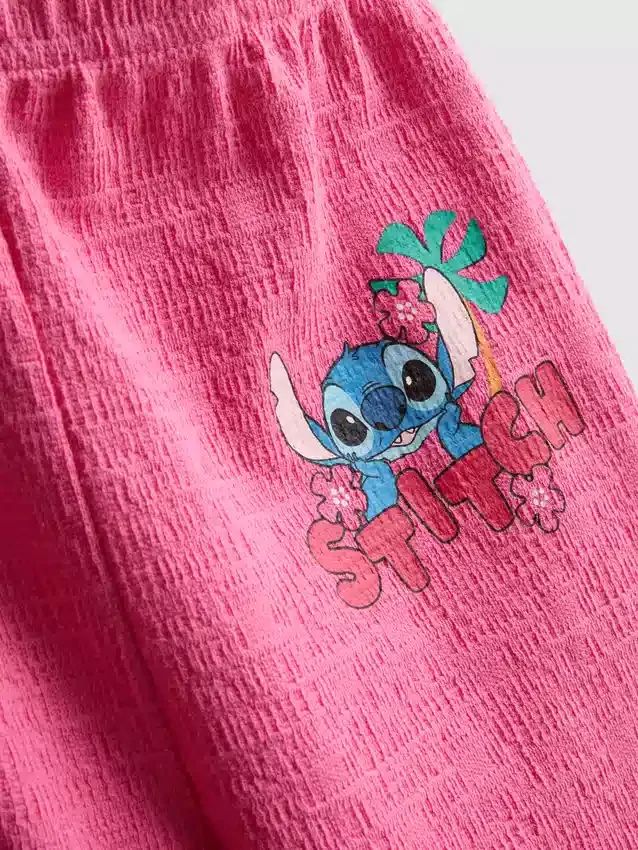1,5–8 Jahre | Disney-Set aus Oberteil und Hose mit Stitch-Motiv und Zackenlitze 1,5–8 Jahre | Disney-Set aus Oberteil und Hose mit Stitch-Motiv und Zackenlitze