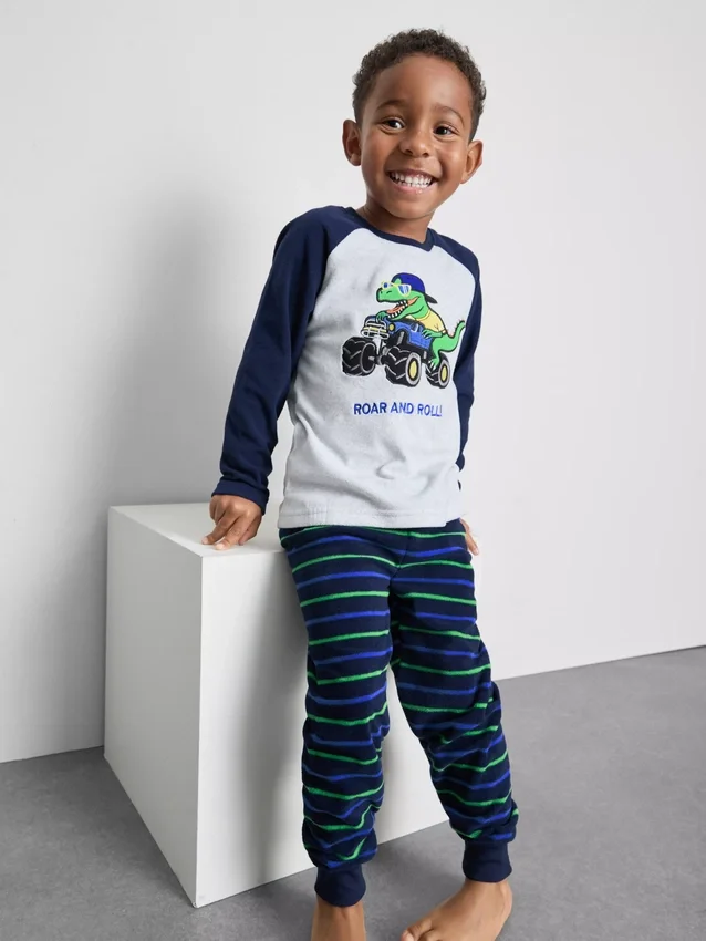 1,5–8 Jahre | Fleece-Schlafanzug mit Dinosaurier-Motiv 1,5–8 Jahre | Fleece-Schlafanzug mit Dinosaurier-Motiv