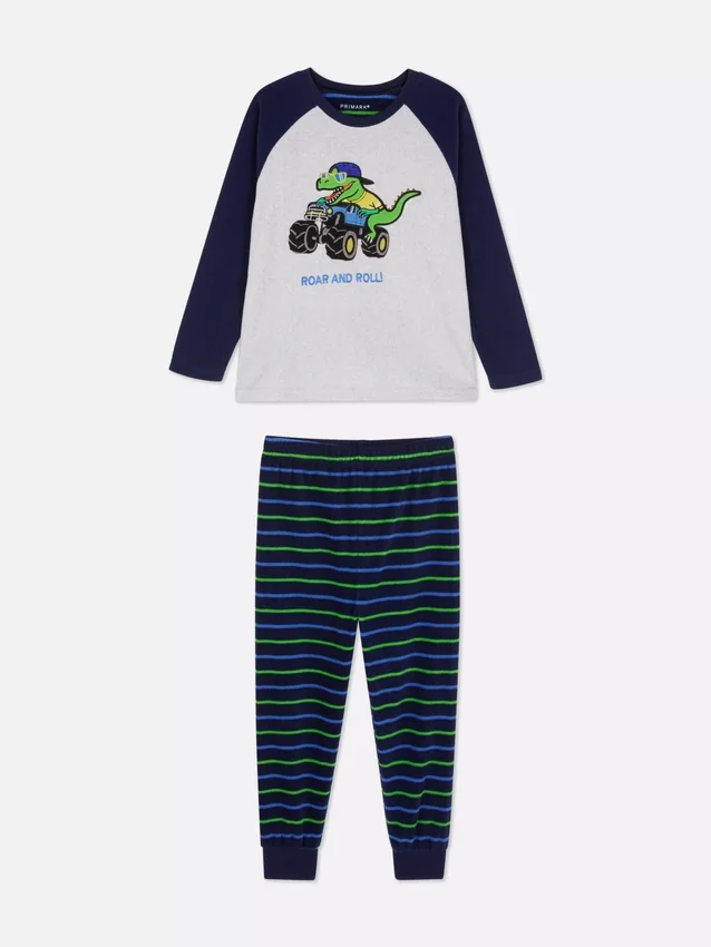 1,5–8 Jahre | Fleece-Schlafanzug mit Dinosaurier-Motiv 1,5–8 Jahre | Fleece-Schlafanzug mit Dinosaurier-Motiv