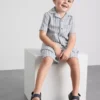 1,5–8 Jahre | Set aus gestreiftem Strickhemd und Shorts 1,5–8 Jahre | Set aus gestreiftem Strickhemd und Shorts