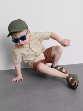 1,5–8 Jahre | Set aus Hemd und Shorts aus Slub-Baumwolle