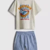 1,5–8 Jahre | Set aus T-Shirt und Shorts mit Sardinen-Motiv 1,5–8 Jahre | Set aus T-Shirt und Shorts mit Sardinen-Motiv