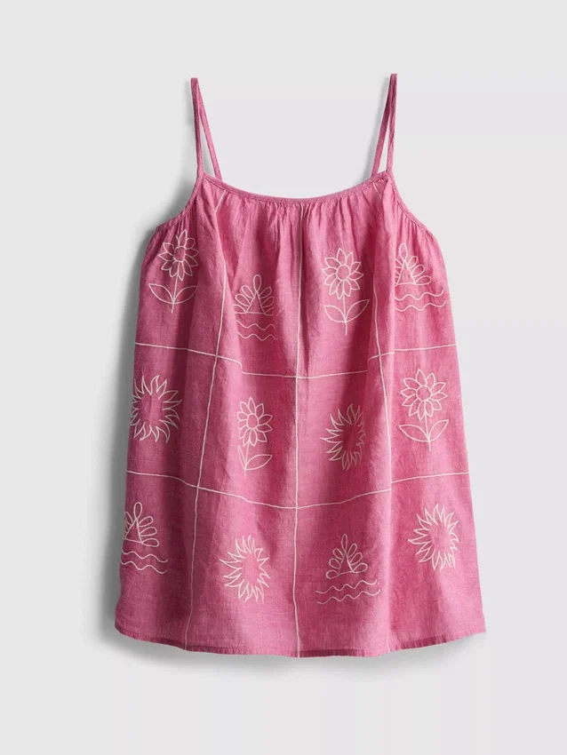 1,5–9 Jahre | Besticktes Chambray-Trägerkleid 1,5–9 Jahre | Besticktes Chambray-Trägerkleid