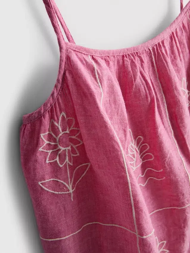 1,5–9 Jahre | Besticktes Chambray-Trägerkleid 1,5–9 Jahre | Besticktes Chambray-Trägerkleid