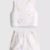 1,5–9 Jahre | Besticktes Set aus ärmellosem Hemd und Shorts 1,5–9 Jahre | Besticktes Set aus ärmellosem Hemd und Shorts