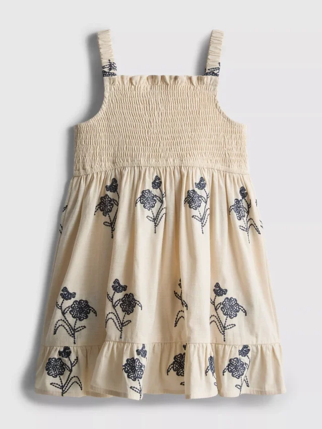 1,5–9 Jahre | Gerafftes Stufenkleid mit Blumenmuster 1,5–9 Jahre | Gerafftes Stufenkleid mit Blumenmuster