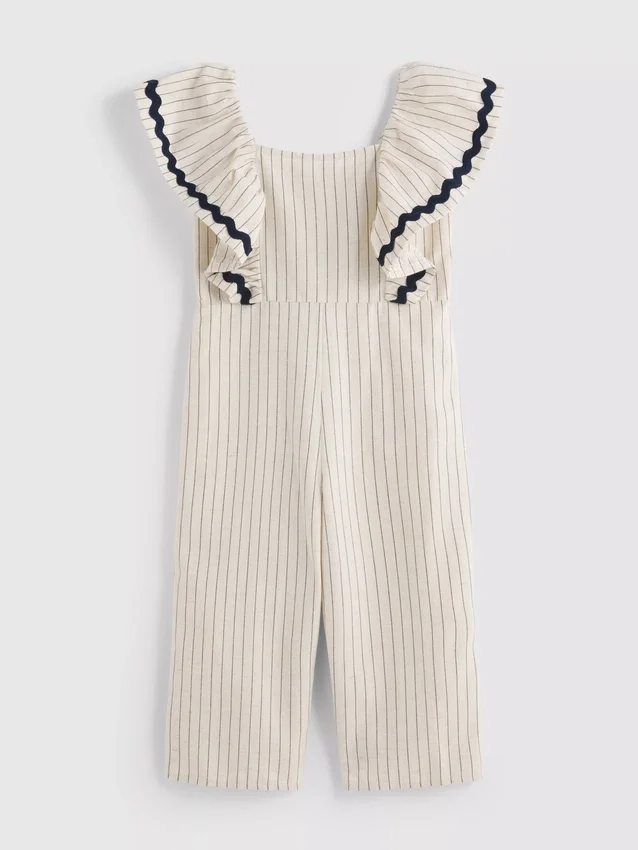 1,5–9 Jahre | Gestreifter Jumpsuit mit Rüschenborte 1,5–9 Jahre | Gestreifter Jumpsuit mit Rüschenborte