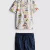 1,5–9 Jahre | Set aus bedrucktem T-Shirt und Shorts 1,5–9 Jahre | Set aus bedrucktem T-Shirt und Shorts