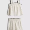 1,5–9 Jahre | Set aus Bluse und Shorts mit Knitteroptik 1,5–9 Jahre | Set aus Bluse und Shorts mit Knitteroptik